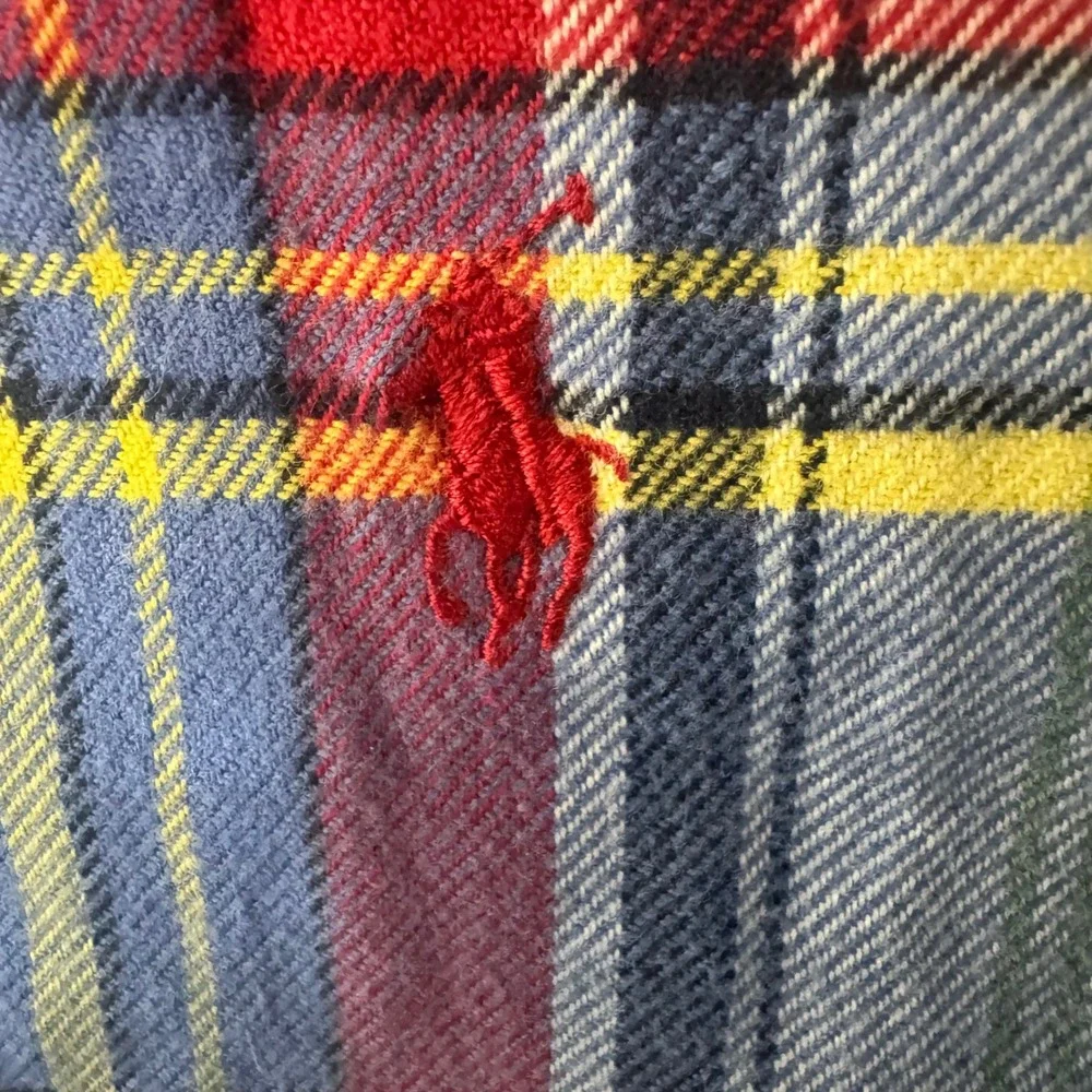 Polo Ralph Lauren‎ Mens XXL Classic Fit Plaid Button Down Shirt Blue Multi Color